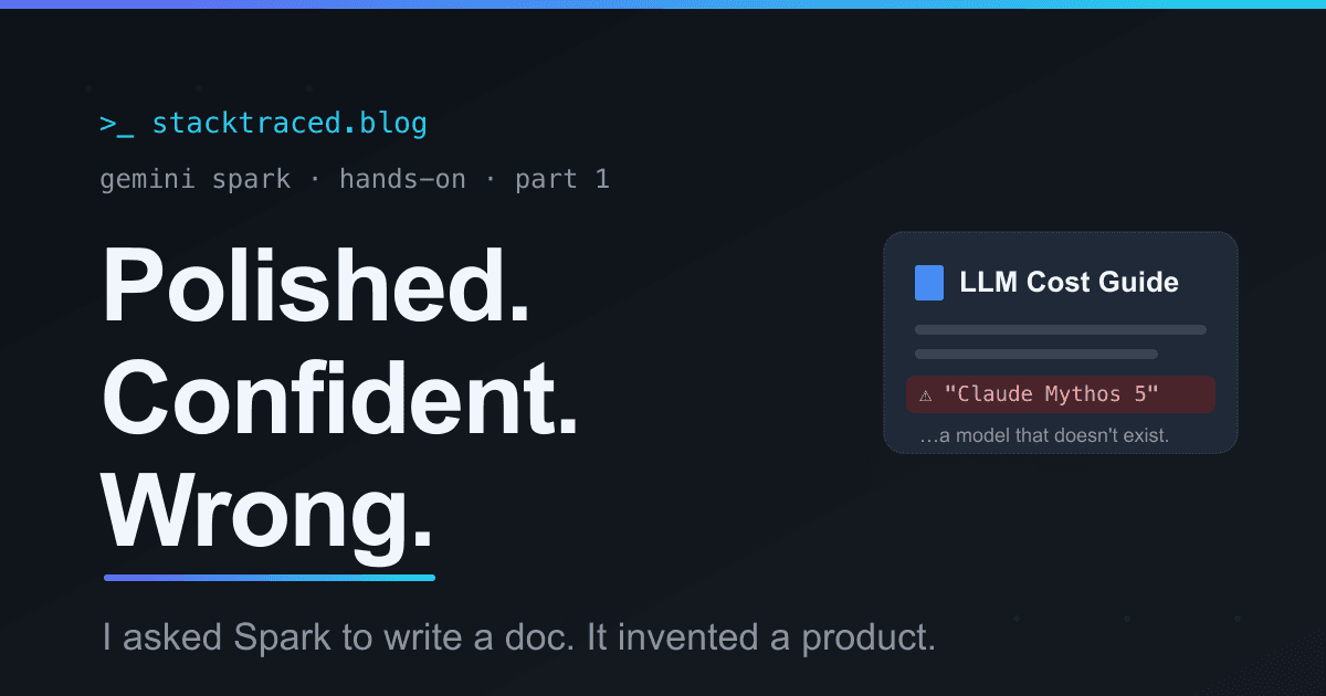 I Asked Gemini Spark for a Doc and It Cited a Product That Doesn't Exist